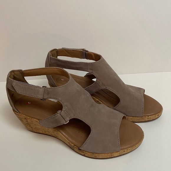 Clarks Shoes - CLARKS  Unstructured Cork Bottom Wedges